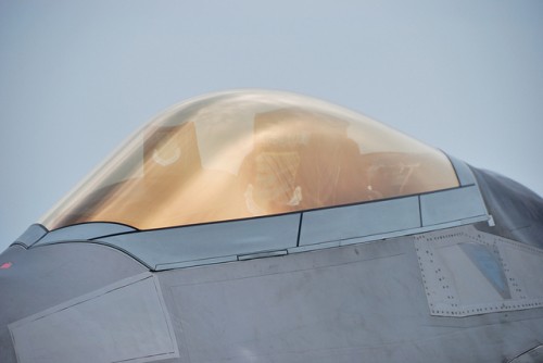 Golden Canopy of F-22