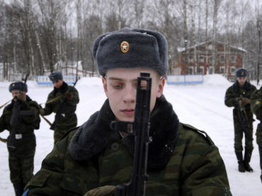 Military command in the village of Novoselitsy, Novgorod Region