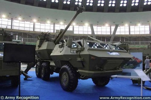 Soko_SP_RR_122mm_armoured_truck-mounted_howitzer_YugoImport_Partner_2013_defence_exhibition_Belgrade_Serbia_001