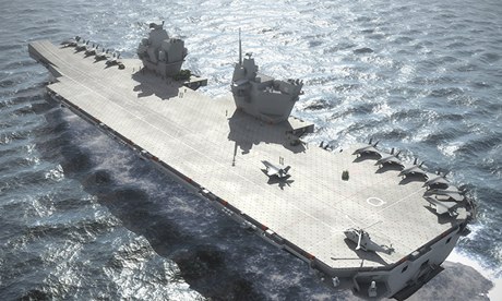 Navy's new aircraft carrier (a computer generated image)