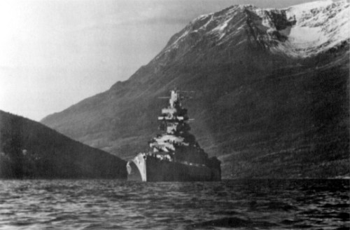 TIRPITZ IN FIORDUL SKJOMEN -NORVEGIA