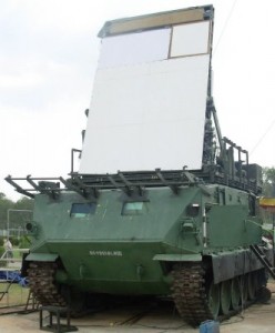 Rajendra BLR-3 on T-72M vehicle with 9 Modular Antenna Arrays