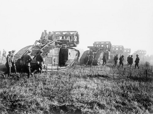 5.3.1 British_Mark_V_Tanks_With_Crib_Fascines_1918