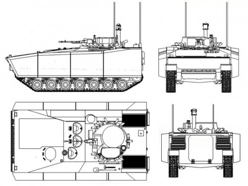 Kurganets-25_armoured_infantry_fighting_vehicle_Russia_Russian_defense_industry_line_drawing_blueprint_001