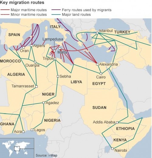 Rute migratie Europa