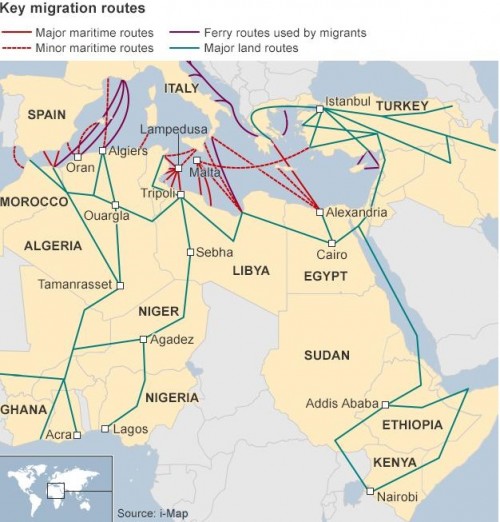 Rute migratie Europa