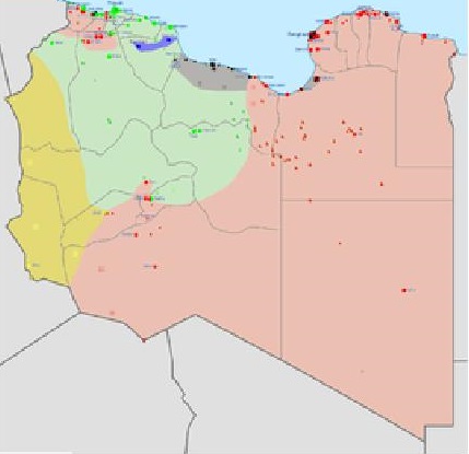 Zonele de influenta in Libia