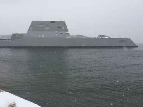 uss zumwalt in teste pe mare