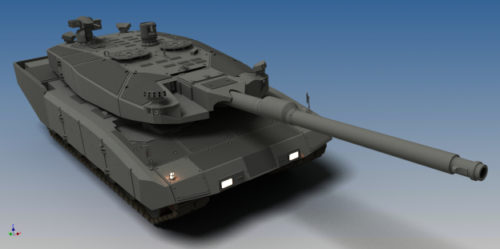Leopard 2 MBT Advanced Technology Demonstrator Rheinmetall cu noul tun calibrul 130mm