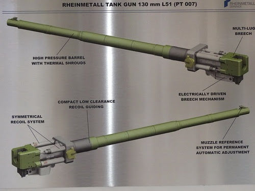 Noul tun Rheinmetall calibrul 130mm