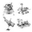 Set of 4 Metal Earth 3D Laser Cut Models: Hubble Telescope – Apollo Lunar Rover – Apollo Lunar Module – Mars Rover